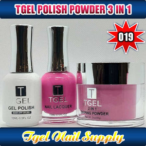 TGEL 3in1 Gel Polish + Nail Lacquer + Dipping Powder #019