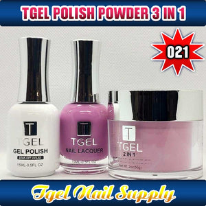 TGEL 3in1 Gel Polish + Nail Lacquer + Dipping Powder #021
