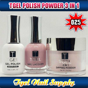 TGEL 3in1 Gel Polish + Nail Lacquer + Dipping Powder #025