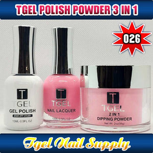 TGEL 3in1 Gel Polish + Nail Lacquer + Dipping Powder #026