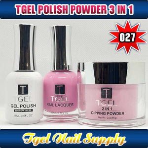 TGEL 3in1 Gel Polish + Nail Lacquer + Dipping Powder #027