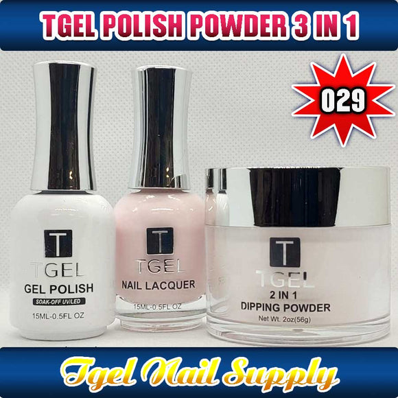 TGEL 3in1 Gel Polish + Nail Lacquer + Dipping Powder #029