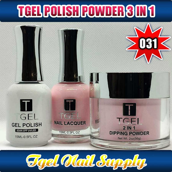TGEL 3in1 Gel Polish + Nail Lacquer + Dipping Powder #031