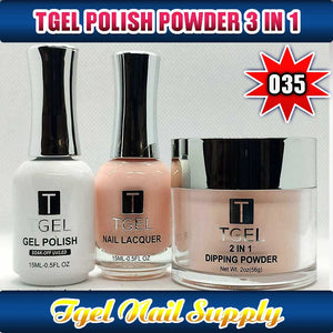 TGEL 3in1 Gel Polish + Nail Lacquer + Dipping Powder #035