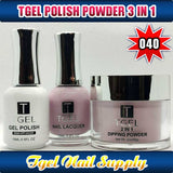 TGEL 3in1 Gel Polish + Nail Lacquer + Dipping Powder #040
