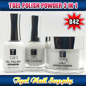 TGEL 3in1 Gel Polish + Nail Lacquer + Dipping Powder #042