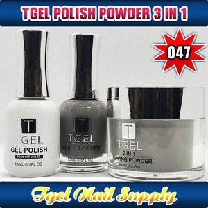 TGEL 3in1 Gel Polish + Nail Lacquer + Dipping Powder #047