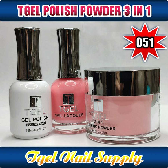 TGEL 3in1 Gel Polish + Nail Lacquer + Dipping Powder #051