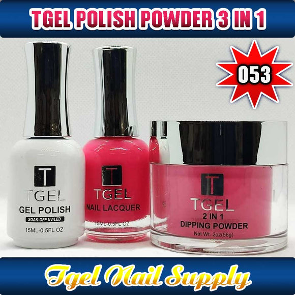 TGEL 3in1 Gel Polish + Nail Lacquer + Dipping Powder #053