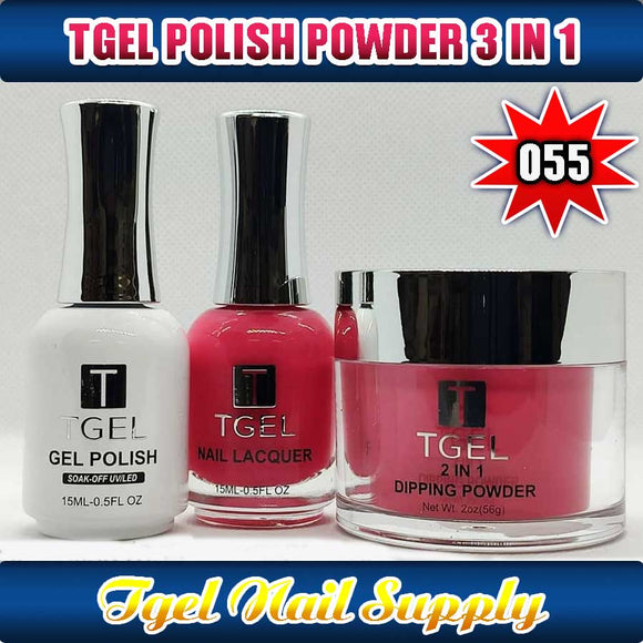 TGEL 3in1 Gel Polish + Nail Lacquer + Dipping Powder #055