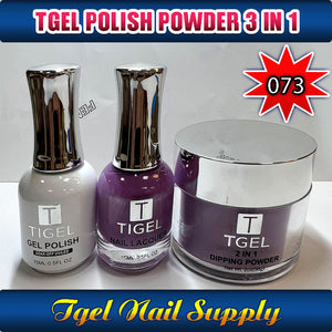TGEL 3in1 Gel Polish + Nail Lacquer + Dipping Powder #073