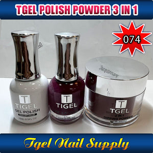TGEL 3in1 Gel Polish + Nail Lacquer + Dipping Powder #074