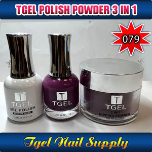 TGEL 3in1 Gel Polish + Nail Lacquer + Dipping Powder #079