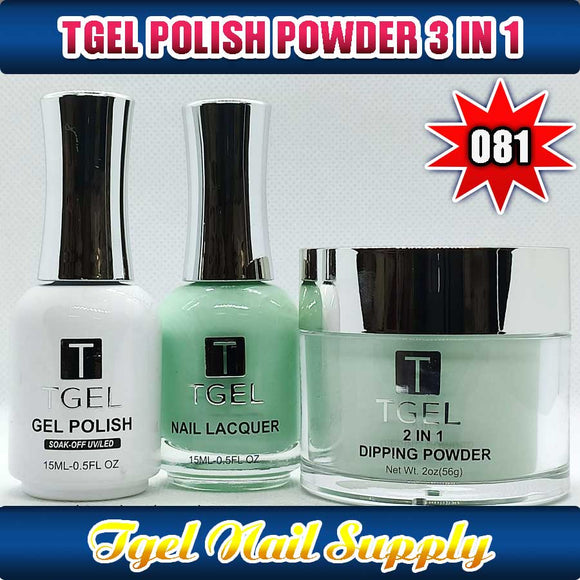 TGEL 3in1 Gel Polish + Nail Lacquer + Dipping Powder #081