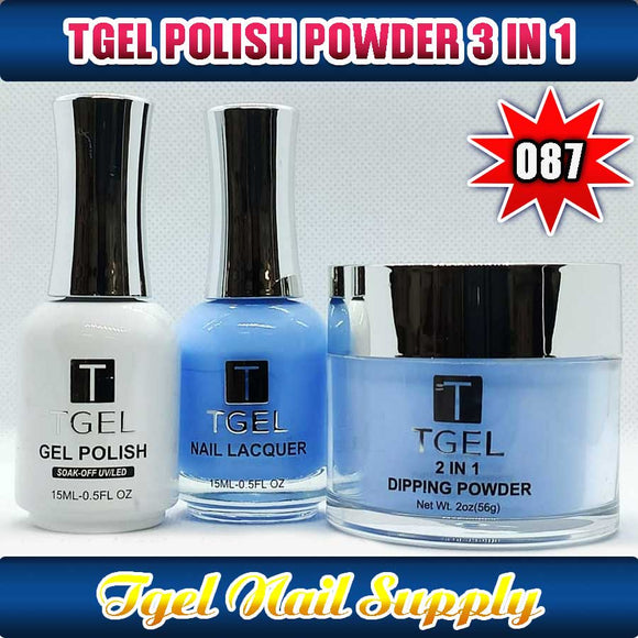 TGEL 3in1 Gel Polish + Nail Lacquer + Dipping Powder #087