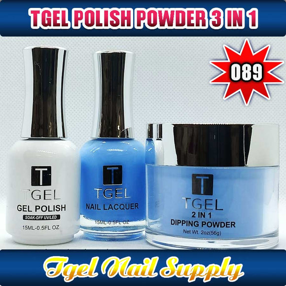 TGEL 3in1 Gel Polish + Nail Lacquer + Dipping Powder #089