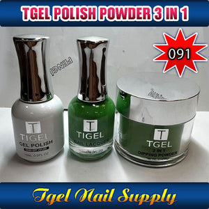 TGEL 3in1 Gel Polish + Nail Lacquer + Dipping Powder #091