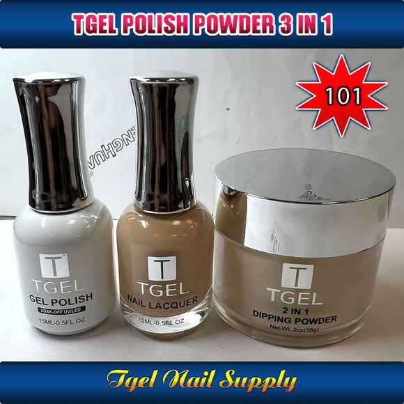 TGEL 3in1 Gel Polish + Nail Lacquer + Dipping Powder #101