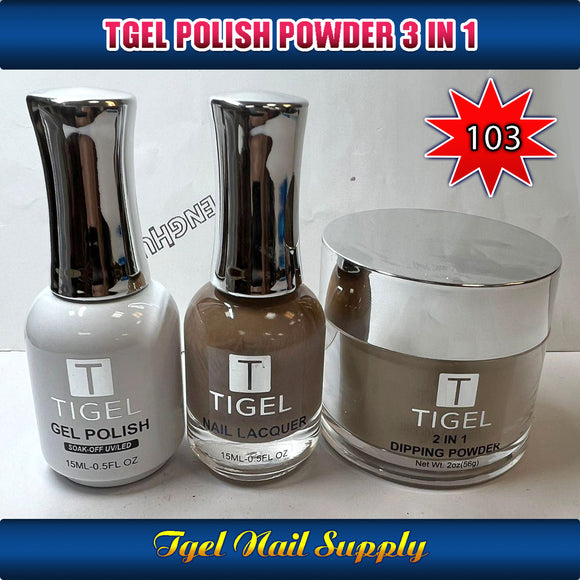 TGEL 3in1 Gel Polish + Nail Lacquer + Dipping Powder #103