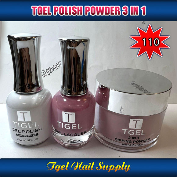 TGEL 3in1 Gel Polish + Nail Lacquer + Dipping Powder #110