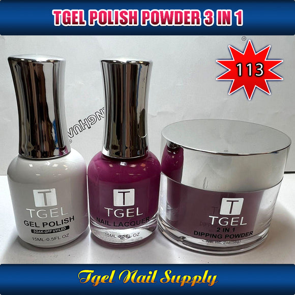 TGEL 3in1 Gel Polish + Nail Lacquer + Dipping Powder #113