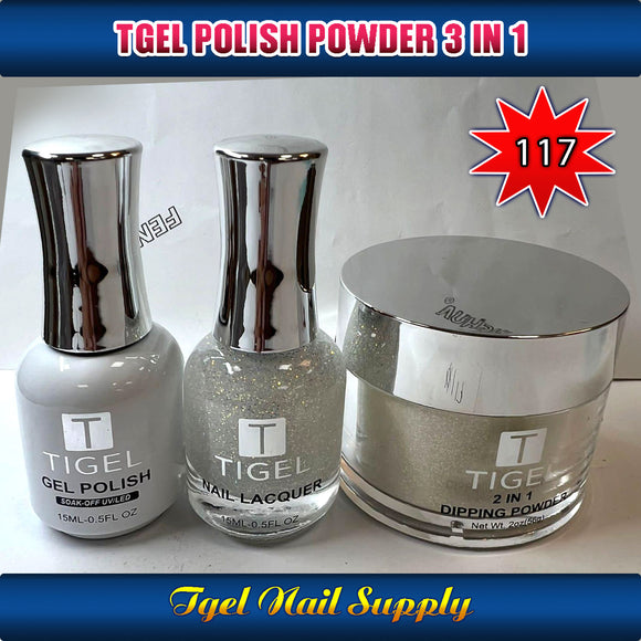 TGEL 3in1 Gel Polish + Nail Lacquer + Dipping Powder #117