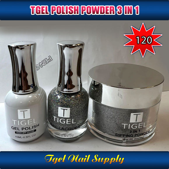 TGEL 3in1 Gel Polish + Nail Lacquer + Dipping Powder #120