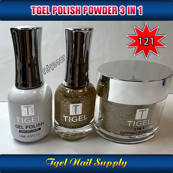TGEL 3in1 Gel Polish + Nail Lacquer + Dipping Powder #121