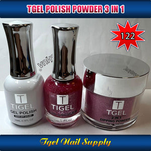 TGEL 3in1 Gel Polish + Nail Lacquer + Dipping Powder #122