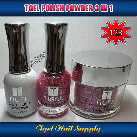 TGEL 3in1 Gel Polish + Nail Lacquer + Dipping Powder #123
