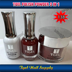 TGEL 3in1 Gel Polish + Nail Lacquer + Dipping Powder #138