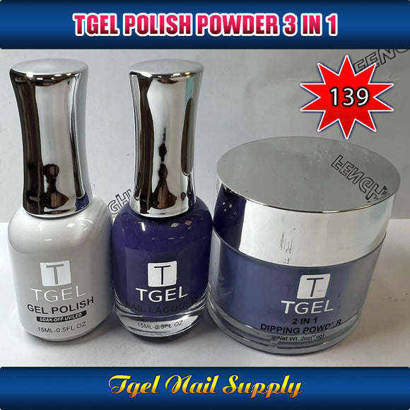 TGEL 3in1 Gel Polish + Nail Lacquer + Dipping Powder #139