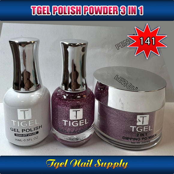TGEL 3in1 Gel Polish + Nail Lacquer + Dipping Powder #141