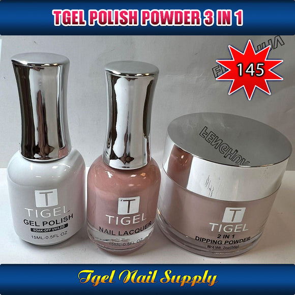TGEL 3in1 Gel Polish + Nail Lacquer + Dipping Powder #145