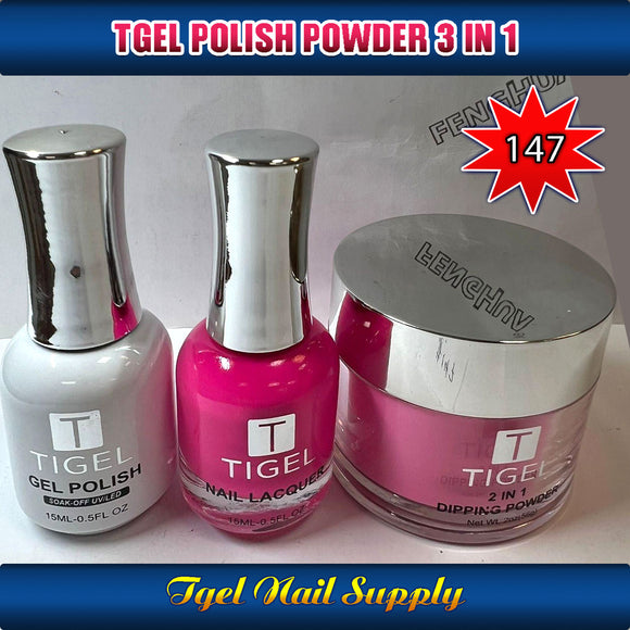 TGEL 3in1 Gel Polish + Nail Lacquer + Dipping Powder #147