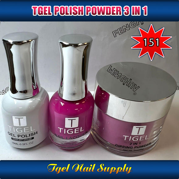 TGEL 3in1 Gel Polish + Nail Lacquer + Dipping Powder #151