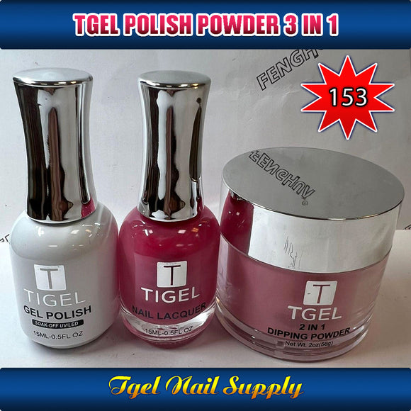TGEL 3in1 Gel Polish + Nail Lacquer + Dipping Powder #153