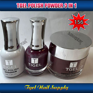 TGEL 3in1 Gel Polish + Nail Lacquer + Dipping Powder #156
