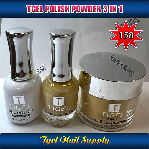 TGEL 3in1 Gel Polish + Nail Lacquer + Dipping Powder #158