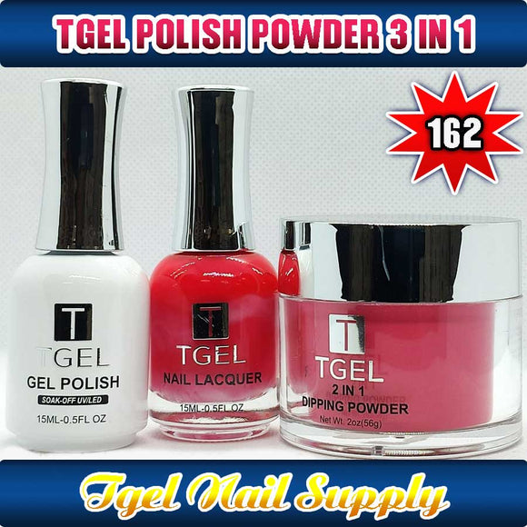 TGEL 3in1 Gel Polish + Nail Lacquer + Dipping Powder #162