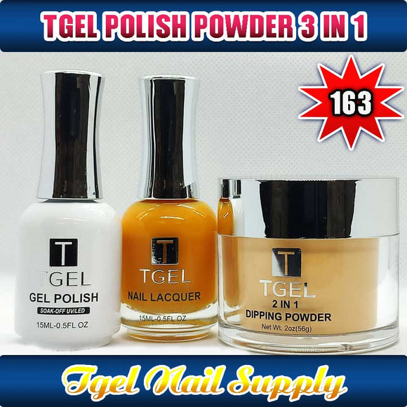 TGEL 3in1 Gel Polish + Nail Lacquer + Dipping Powder #163