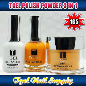 TGEL 3in1 Gel Polish + Nail Lacquer + Dipping Powder #165