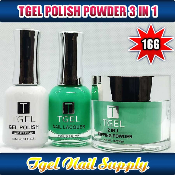 TGEL 3in1 Gel Polish + Nail Lacquer + Dipping Powder #166