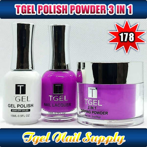 TGEL 3in1 Gel Polish + Nail Lacquer + Dipping Powder #178