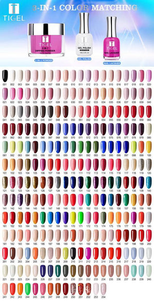 TGEL Polish Matching 4 In 1 Full Line 254 Colors – Le's Discount